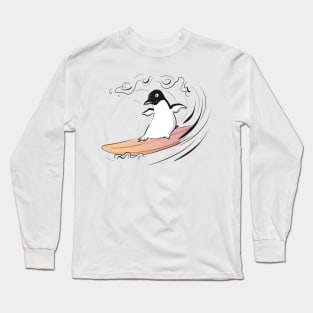 Surfing Penguin Long Sleeve T-Shirt